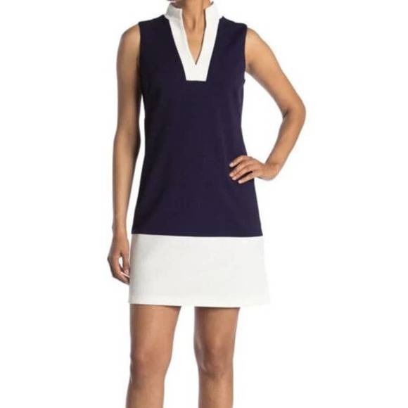 STS SAIL TO SABLE Mini Dress ColorblockTunic Shift NWT Size XS Navy White - Picture 2 of 10